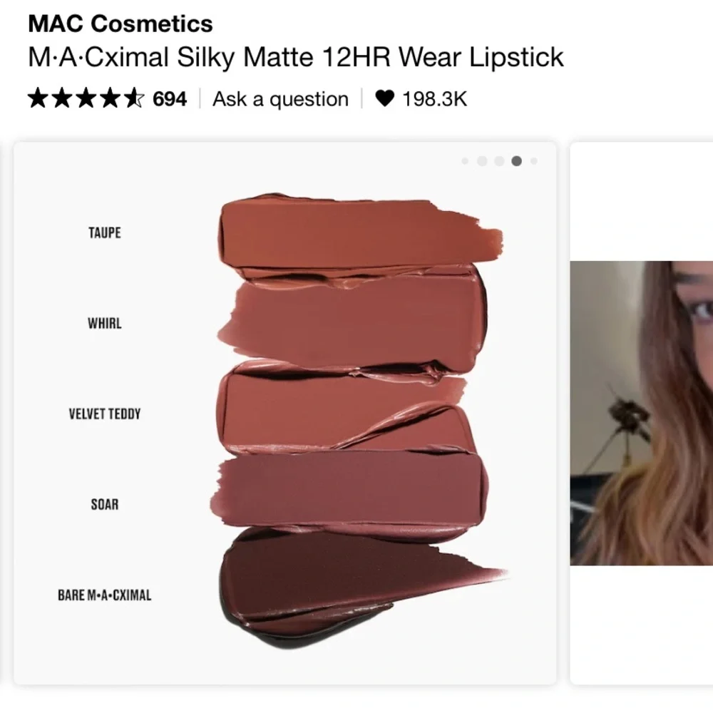 2/$25 Bundle - MAC Lipstick - Velvet (BNIB) - Picture 3 of 3